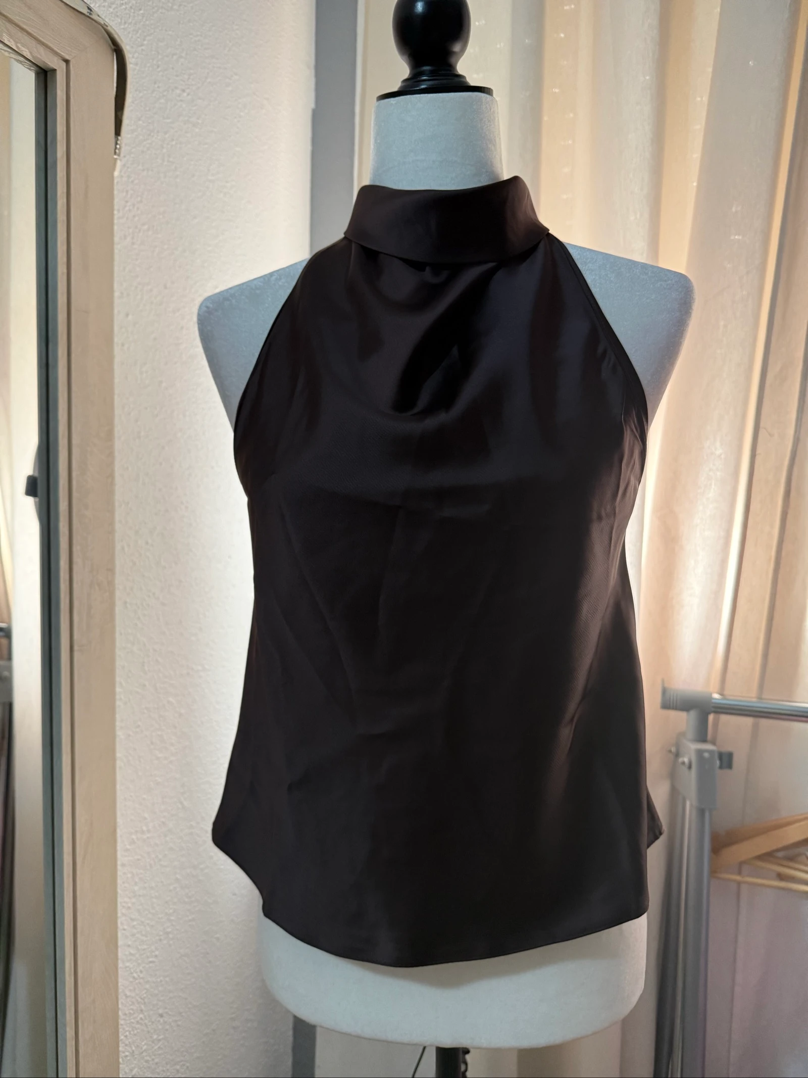 Satijnbruine haltertop – photo 3